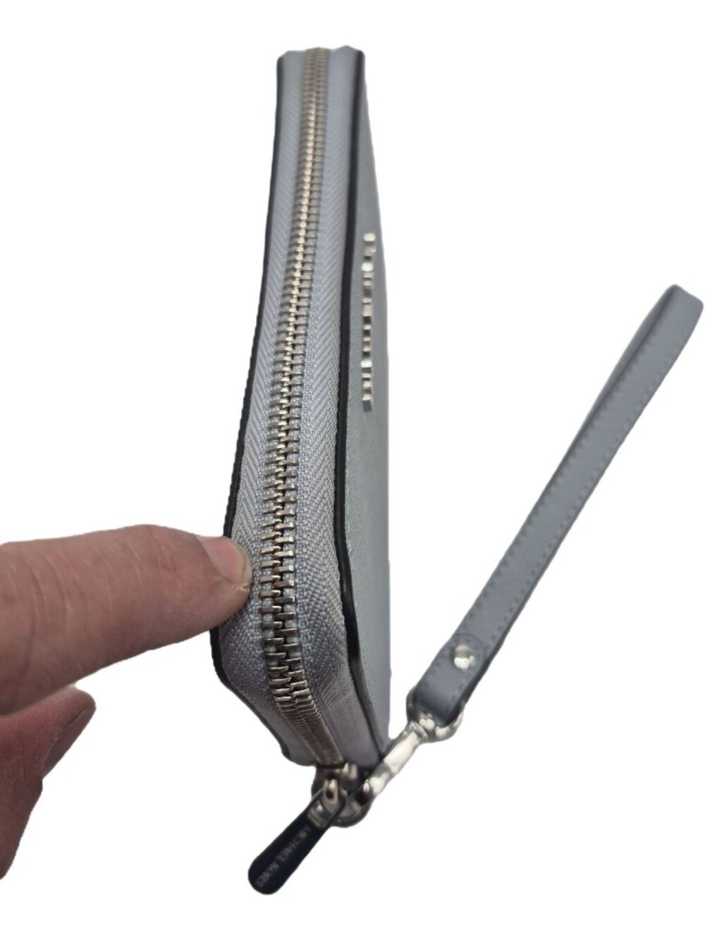 Michael Michael Kors Jet Set Travel Leather Wristlet Wallet Sky Blue - Picture 5 of 10